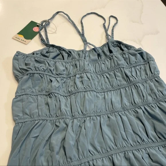 HALARA Sky Blue Ruched Dress - Picture 5 of 8